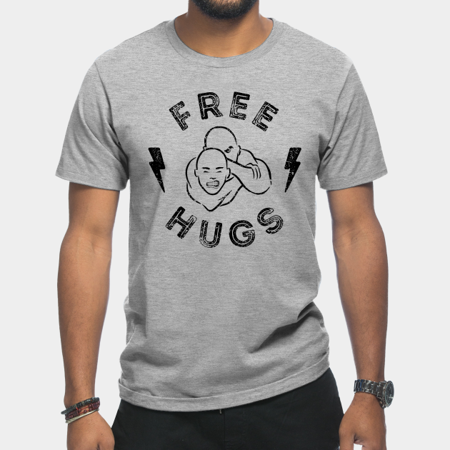 Free Hugs - BJJ fighter choke graphics - Jiu Jitsu - T-Shirt