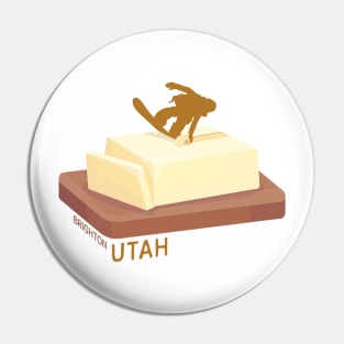 Snowboard Butter Carving | Brighton Utah Pin