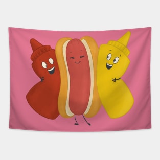 Hot Dog BFFs Tapestry