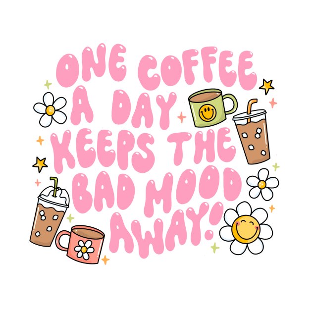 one coffee a day by Roxanne Stewart Art