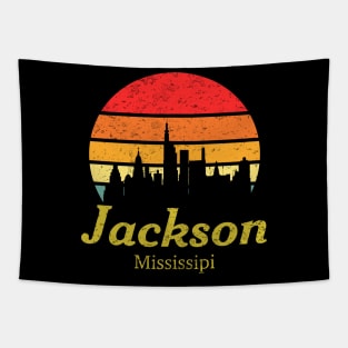 Vintage sunset Jackson Mississipi Tapestry