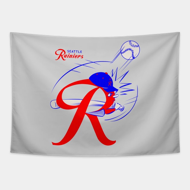 Defunct Seattle Rainiers Baseball Tapestry by LocalZonly