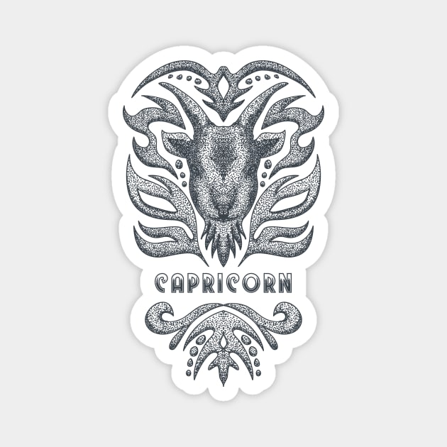 Capricorn Zodiac Design Magnet by Utopia Shop