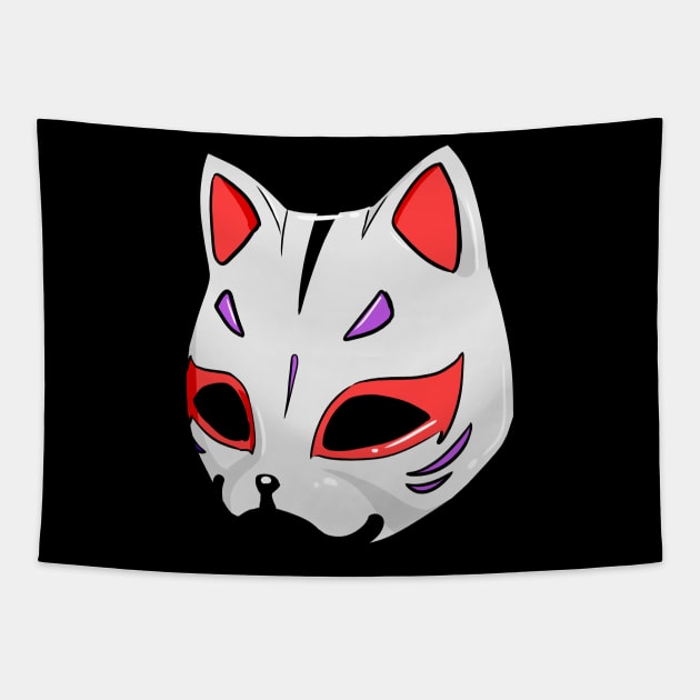 Neko mask 3 Tapestry by Mang Kumis