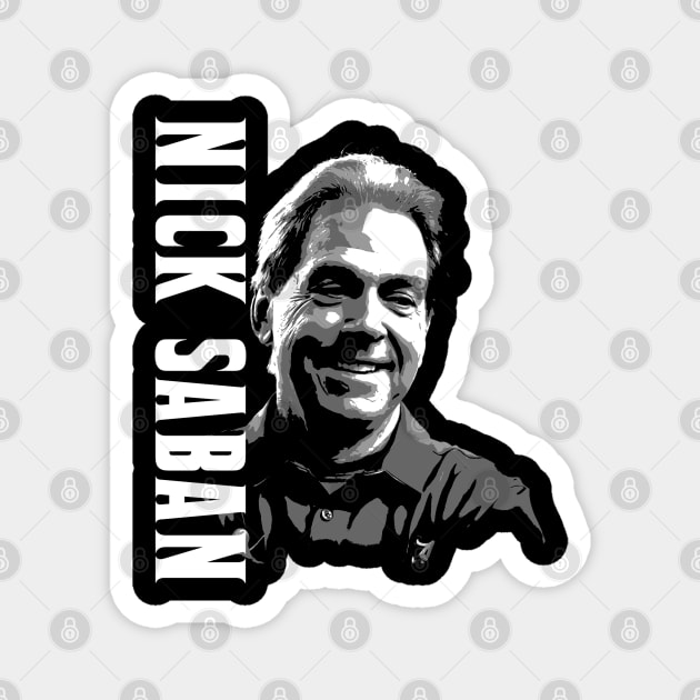 nick saban Magnet by jerrysanji