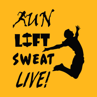 runliftsweat black T-Shirt