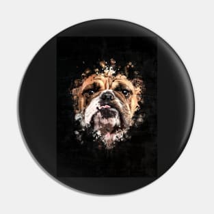 Bulldog Splatter Painting Pin