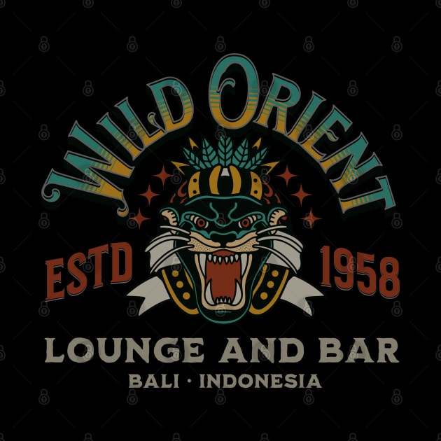 Wild Orient panter tiger vintage retro by SpaceWiz95