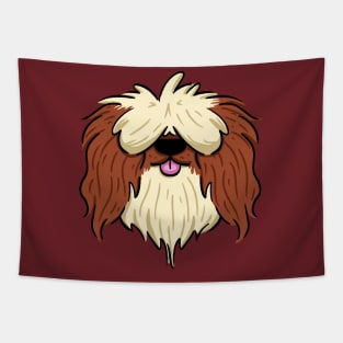 Brown mid haired shih tzu Tapestry