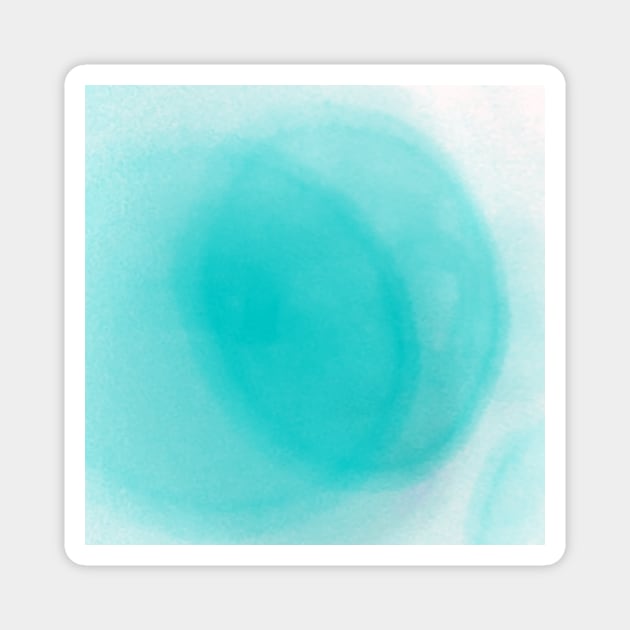 Accidental Abstraction, Lens Flare, Tie Dye Effect, Turquoise Blue Magnet by Neil Feigeles