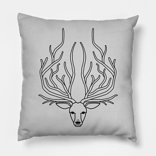 Forest Elk (Black) Pillow