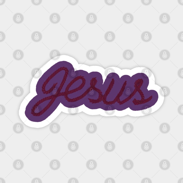 Jesus Embroidery Magnet by Stupiditee