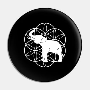 Funny Elephant Geometry T-shirt Pin