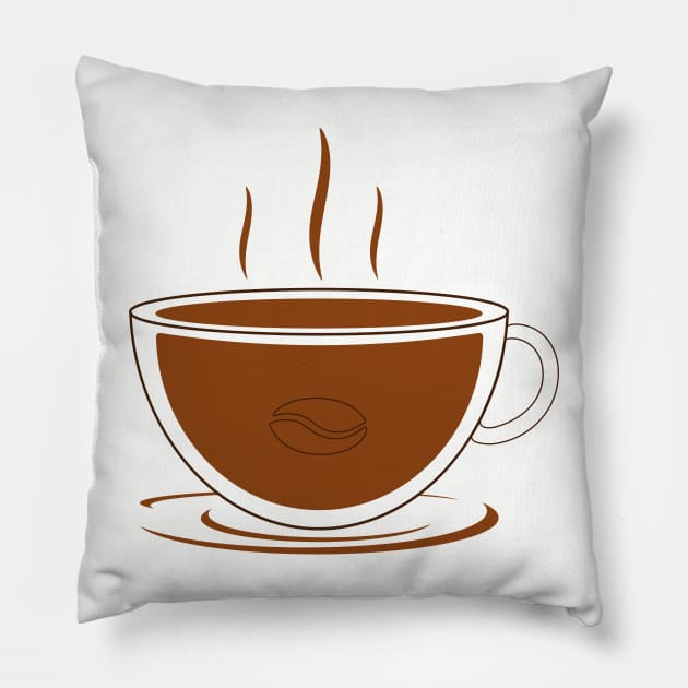 Cup of Coffee Pillow by V-Art