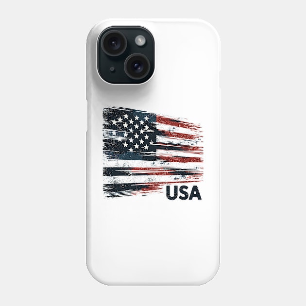 USA Flag Phone Case by Vehicles-Art