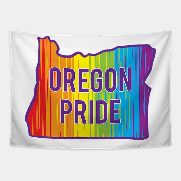Oregon Pride Tapestry by Manfish Inc.