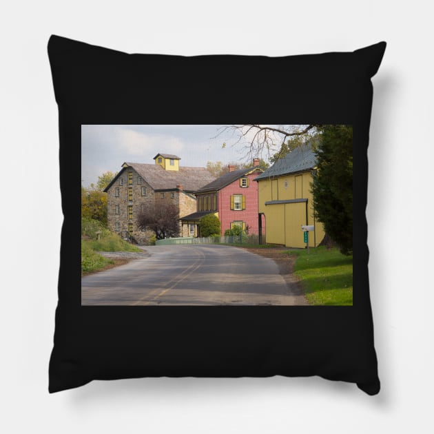 Amish street scene Pillow by sma1050