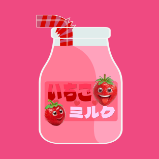 Japanese Strawberry Milk Lovers Kawaii Cute Strawberries T-Shirt