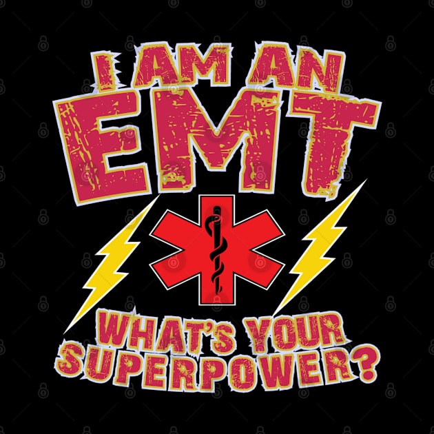 EMT Superhero, Paramedic Profession by Cor Designs