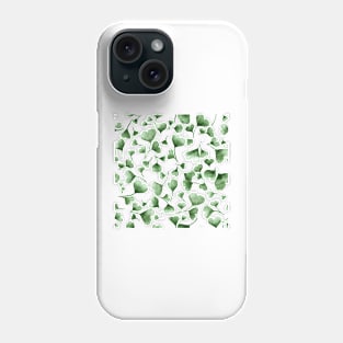 Abstract green ginkgo leaves patter Phone Case