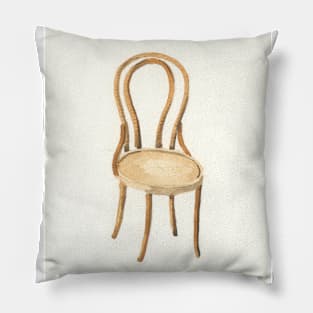 Bentwood Chair Watercolor Pillow