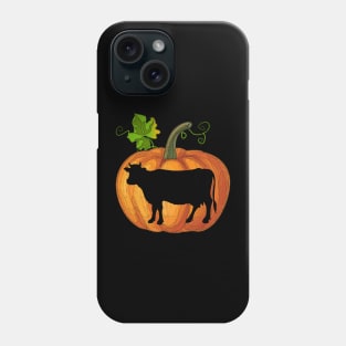 Cow in pumpkin Phone Case