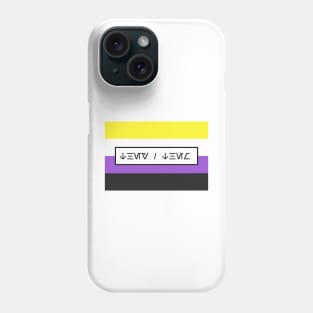 Aurebesh Pronouns (They/Them) Phone Case