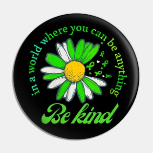 Be kind in a wolrd you can be anything Pin