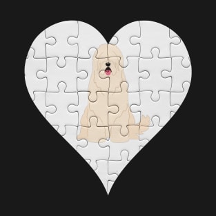 South Russian Ovcharka Heart Jigsaw Pieces Design - Gift for South Russian Ovcharka Lovers T-Shirt