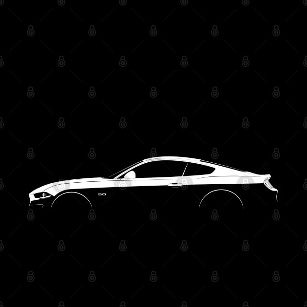 Ford Mustang GT (2018) Silhouette by Car-Silhouettes