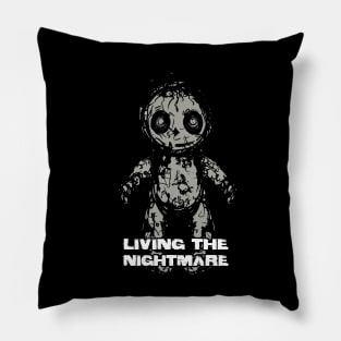 Creepy Scary Doll Living The Nightmare October 31st Horror Pillow