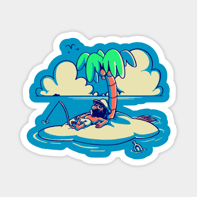 Castaway Screensaver Magnet by fitasartwork