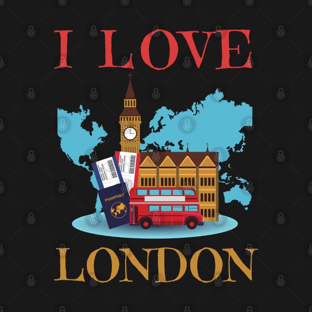 I Love London UK Travel more Wanderlust love Explore the city travel London souvenir by BoogieCreates