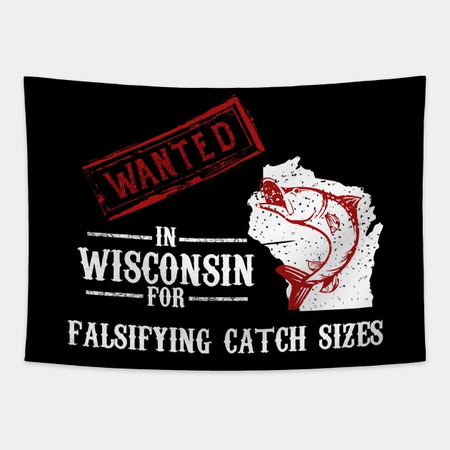 Wisconsin Fishing Lover Tapestry by TriHarder12