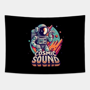 Cosmic Sound Astronaut Tapestry