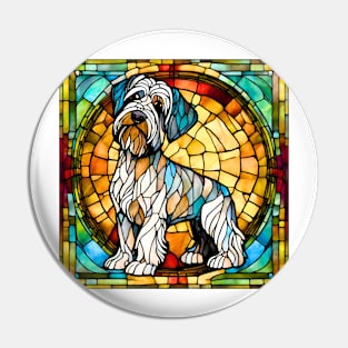 Stained Glass Cesky Terrier Pin