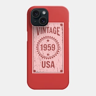 Vintage 1959 USA Pink Phone Case