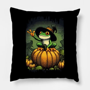 Happy Halloween by Frog 06 Pillow