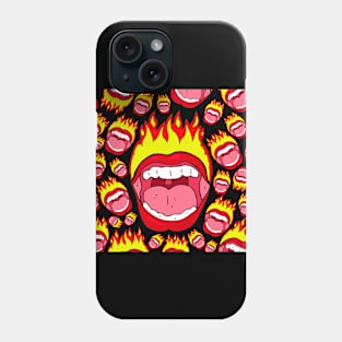 Mouth on fire Phone Case