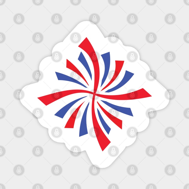 Uk flag super spiral Magnet by Ricogfx