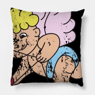 Retro Vintage Grunge Valentine's Day Cupid Pillow