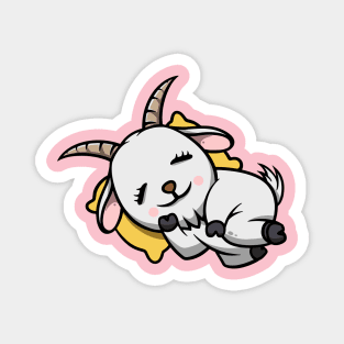 Cute Sleeping Goat Magnet