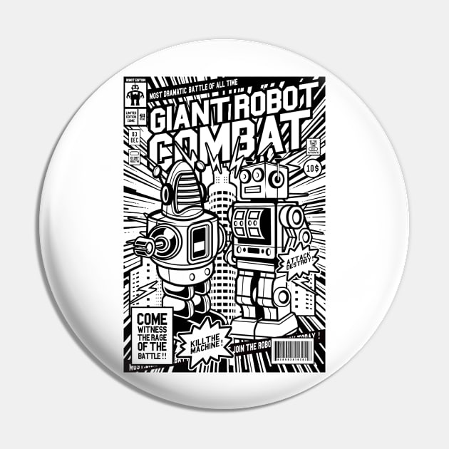 The giant robot duel Pin by Superfunky