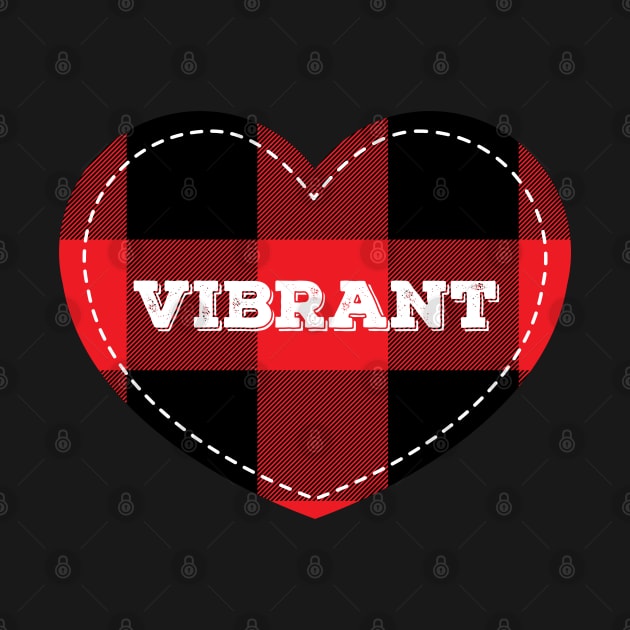 Buffalo Plaid Lumberjack Vibrant Love Heart by anonopinion