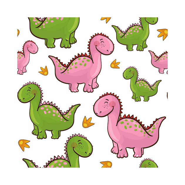 Assorted Illustrated Dinosaurs by bluerockproducts