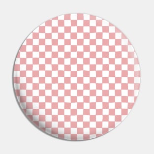 Wonky Checkerboard, Pink and White Pin