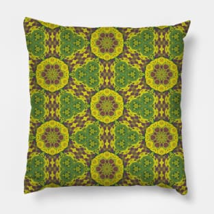 Thick Rope Looking Pattern in Green and Purple Colors - WelshDesignsTP004 Pillow