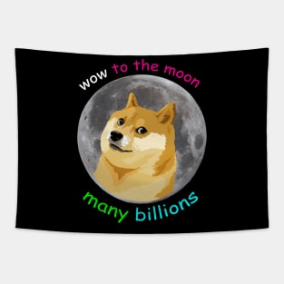 Doge to the moon Tapestry