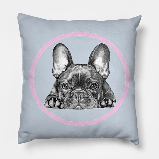 Little Frenchie Pillow by Wild Astra Designs