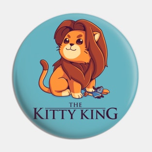 The Kitty King // 90s Cartoon, Kawaii, Cats - Light Ver Pin